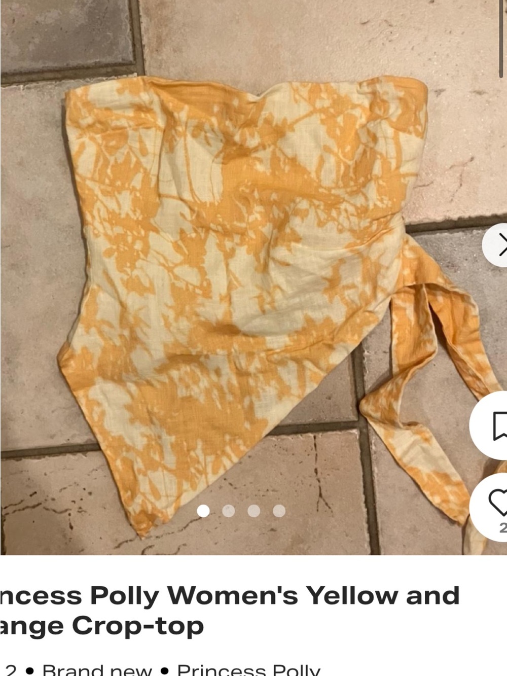 Princess Polly High vibrations crop top